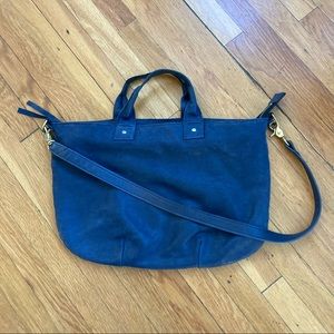 Clare V Vivier Messenger Bag Purse Navy Blue